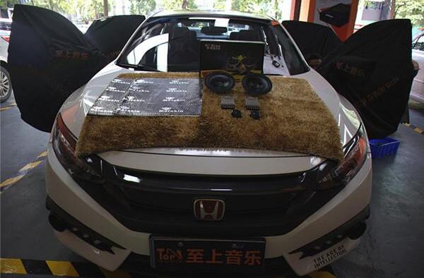 本田思域進(jìn)口汽車音響改裝英國正弦波S5兩...